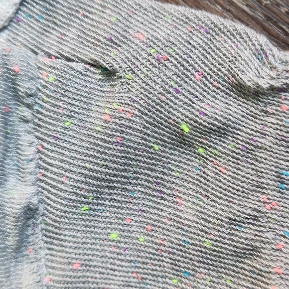 NWOT Confetti SO Fingerless Gloves Mittens Gray Neon Pink Blue Lime Green Purple - Picture 6 of 12